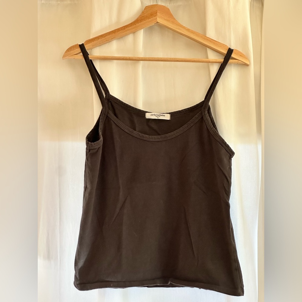 Perfectwhitetee Women's Black Tank Top, Sz Small
